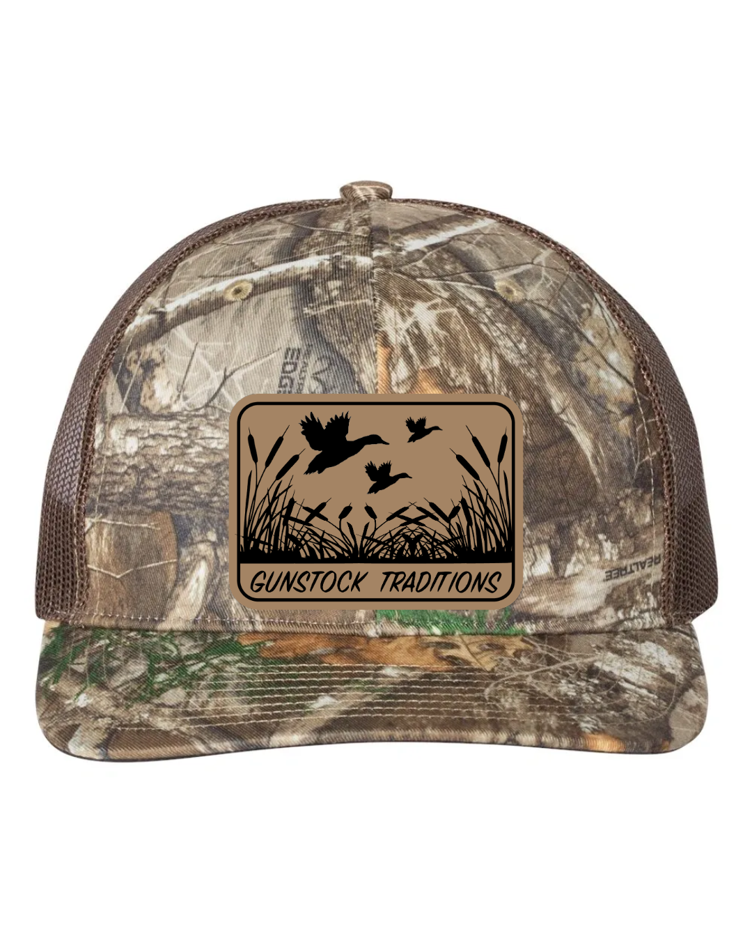 Ducks In Flight Leather Patch Richardson 112 Trucker Hat