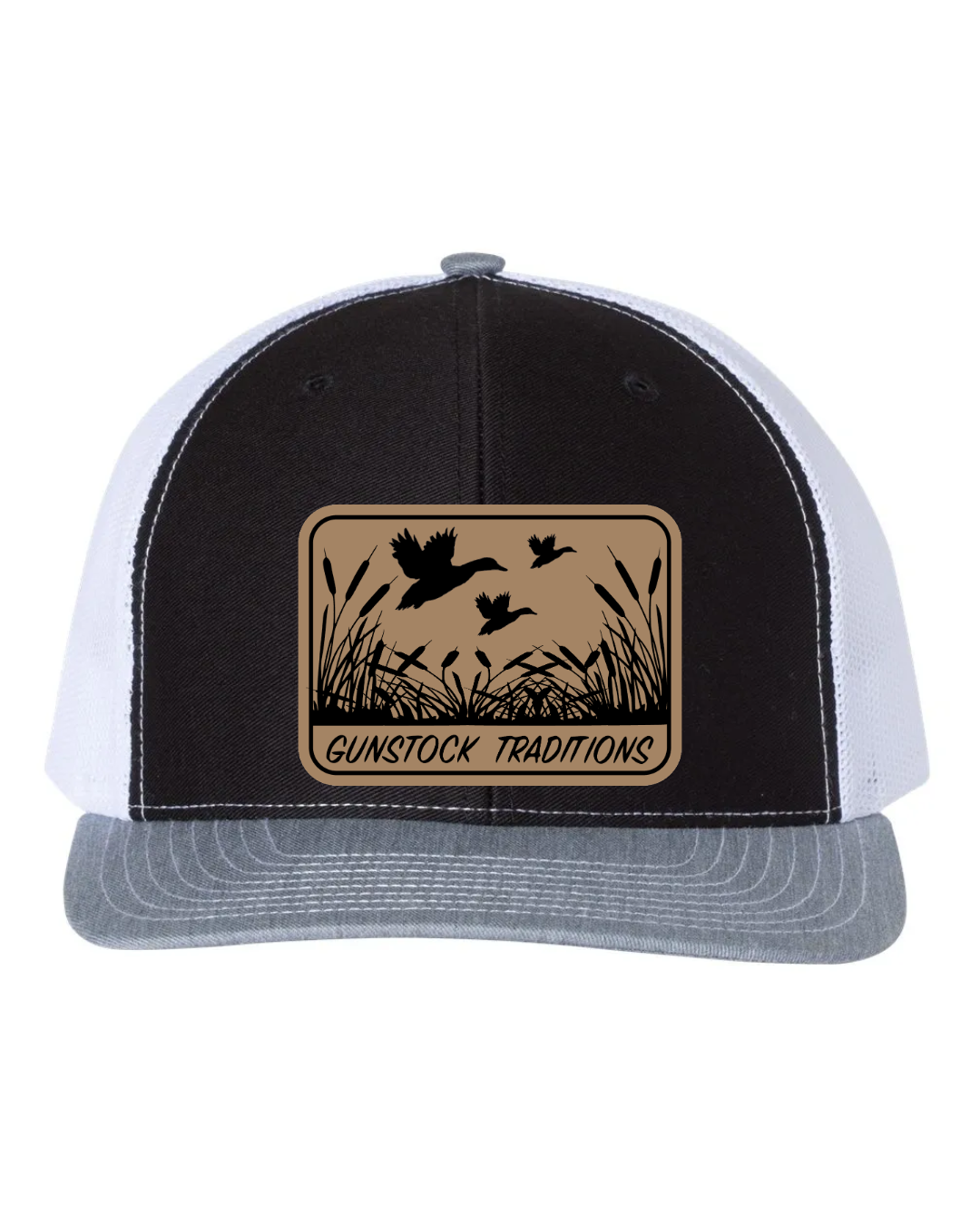 Ducks In Flight Leather Patch Richardson 112 Trucker Hat
