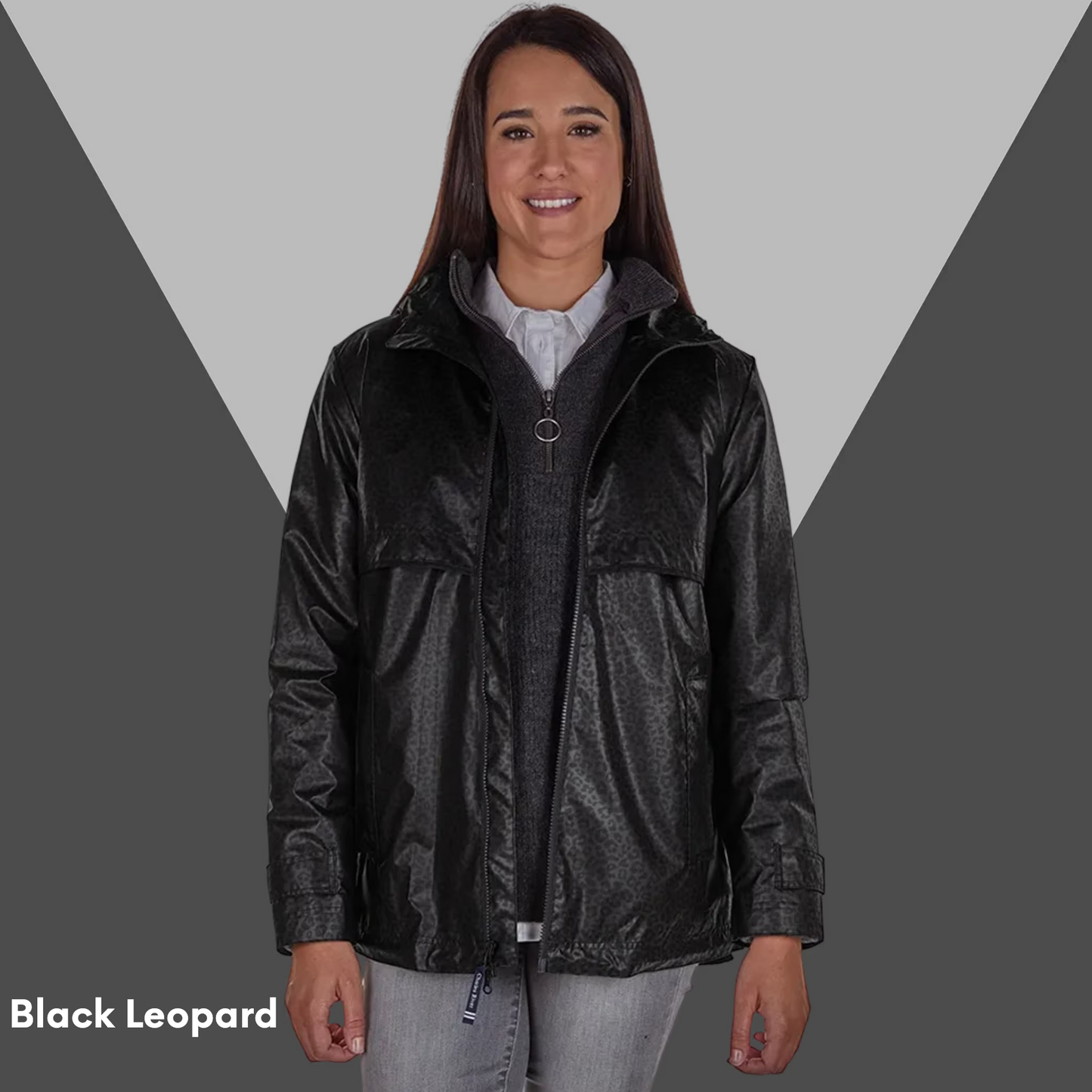 Monogrammed WOMEN'S ANIMAL PRINT NEW ENGLANDER® RAIN JACKET