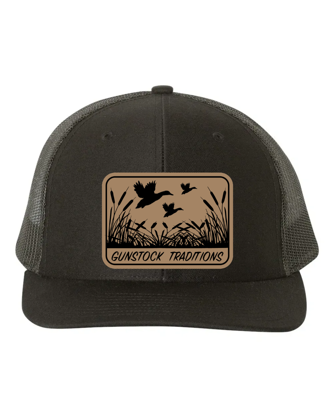 Ducks In Flight Leather Patch Richardson 112 Trucker Hat