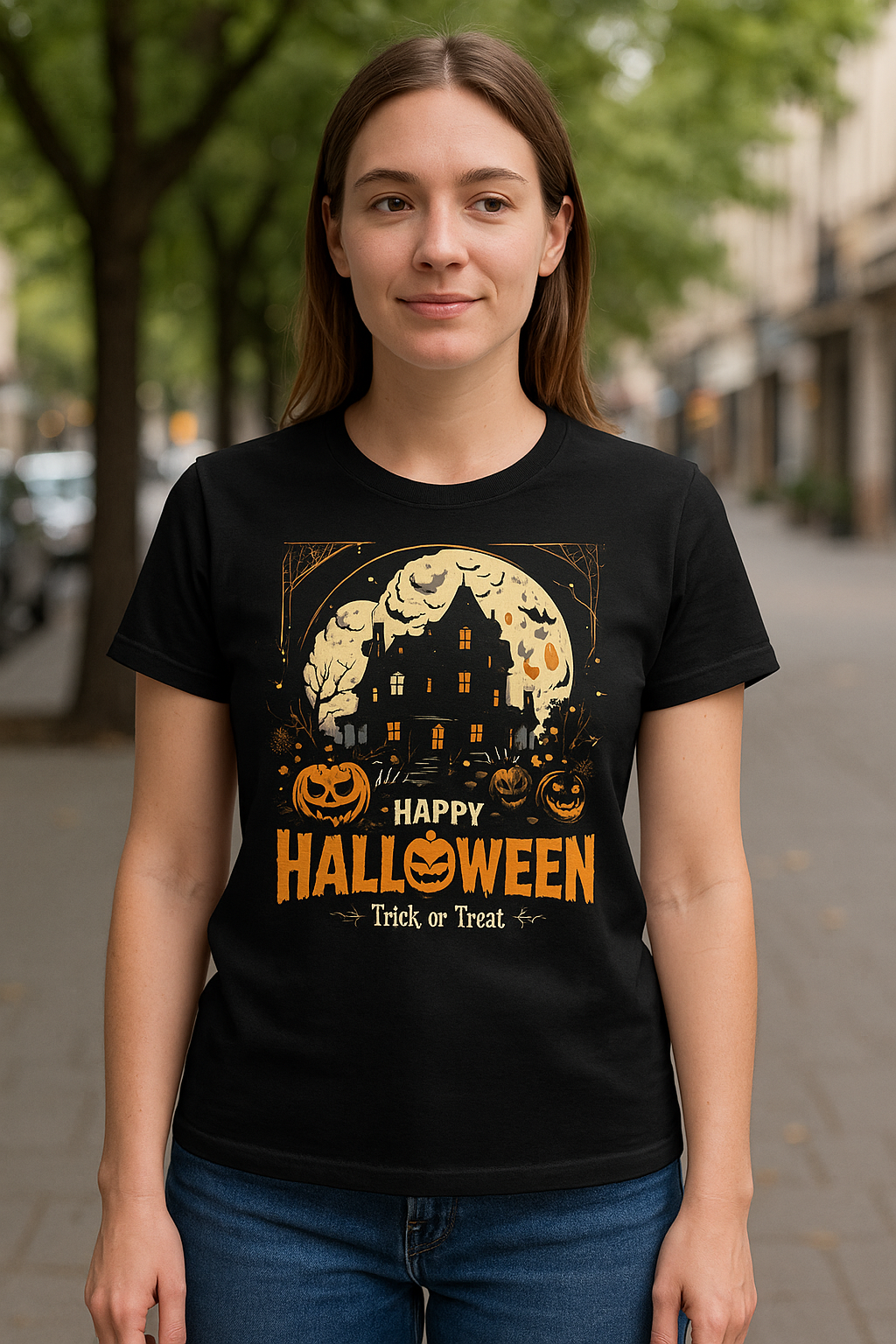 Halloween Haunted House Shirt | Trick or Treat Pumpkin T-Shirt