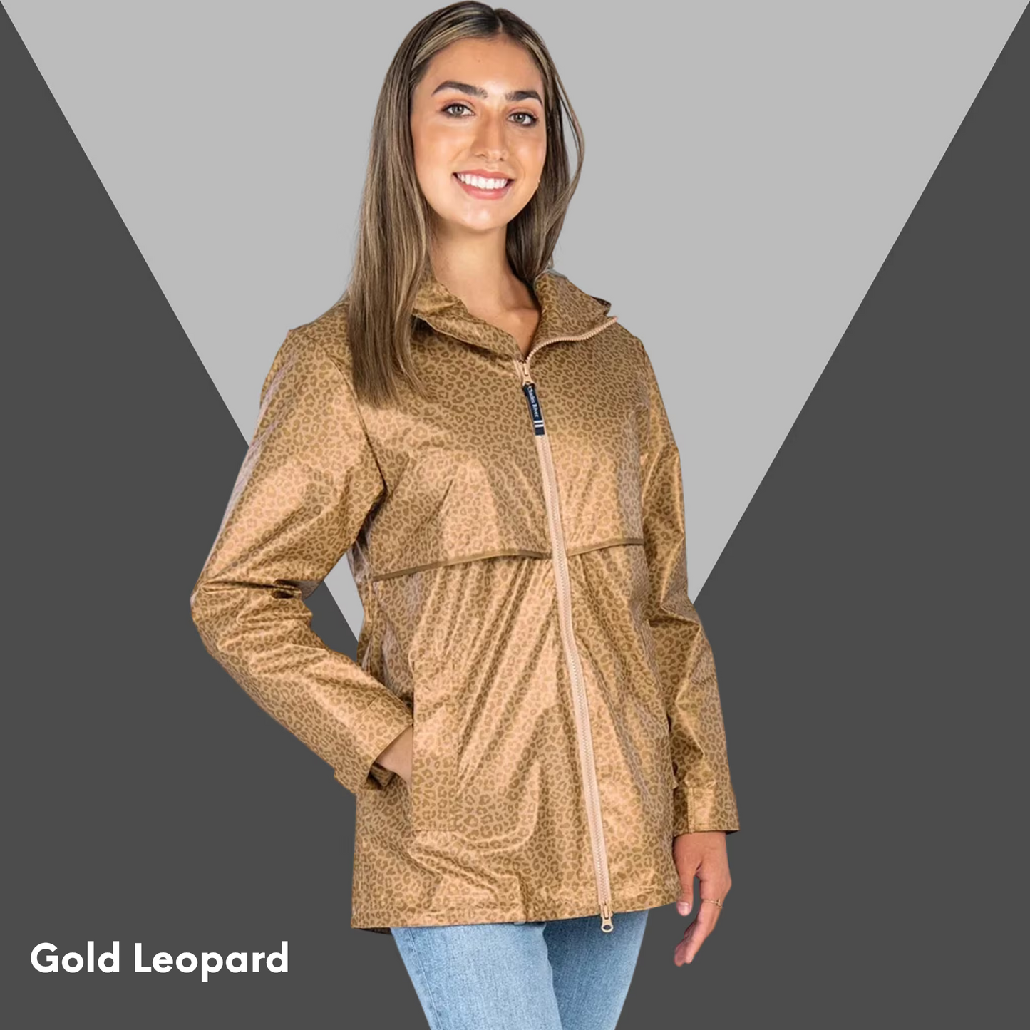 Monogrammed WOMEN'S ANIMAL PRINT NEW ENGLANDER® RAIN JACKET