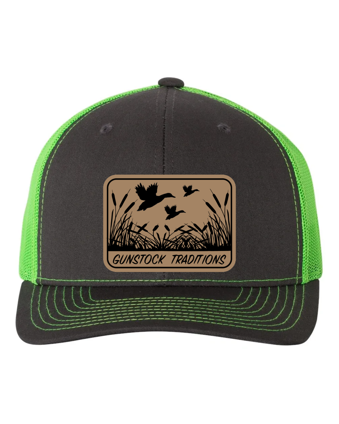 Ducks In Flight Leather Patch Richardson 112 Trucker Hat