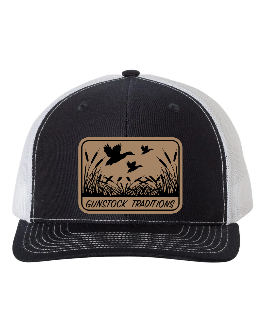 Ducks In Flight Leather Patch Richardson 112 Trucker Hat