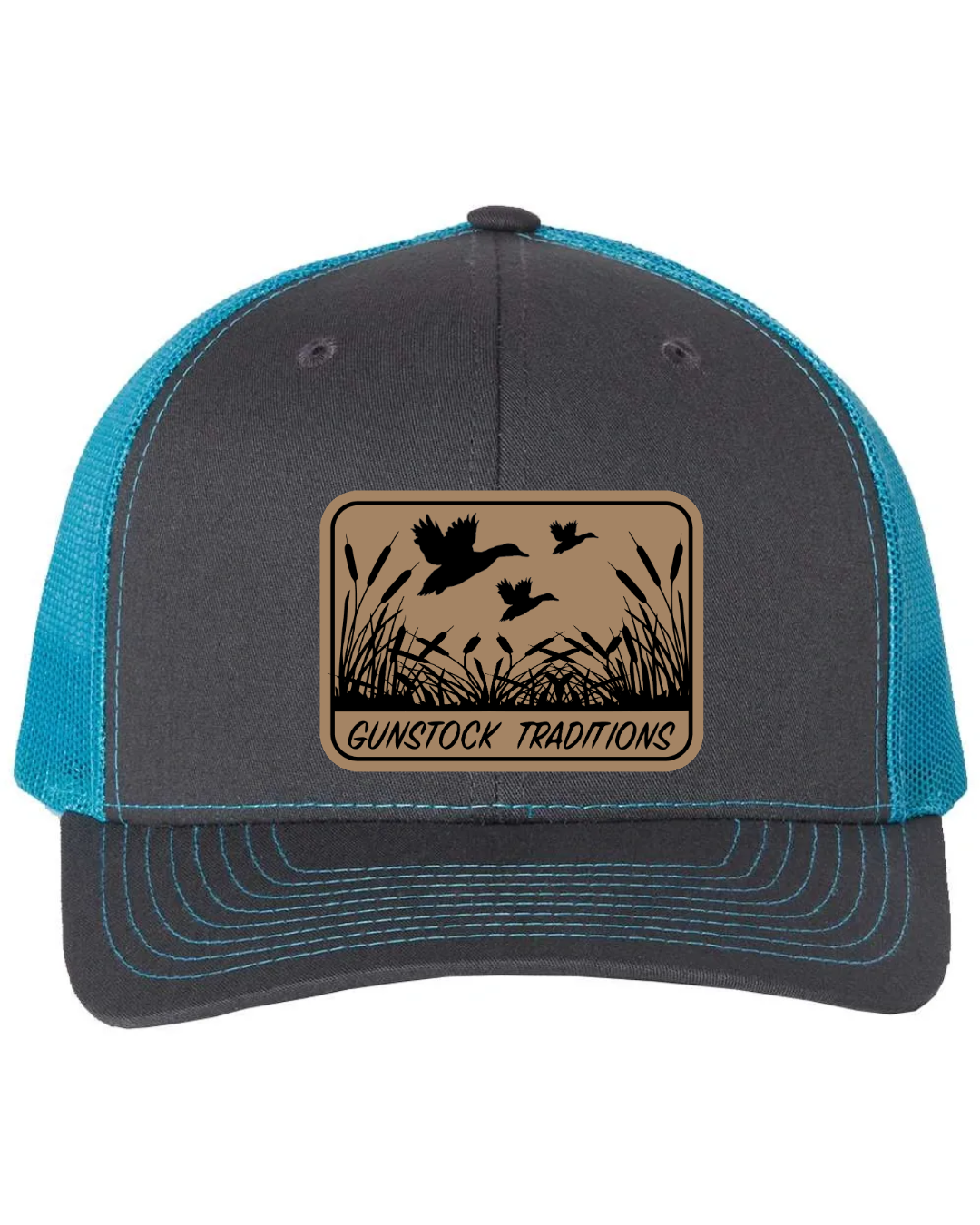 Ducks In Flight Leather Patch Richardson 112 Trucker Hat