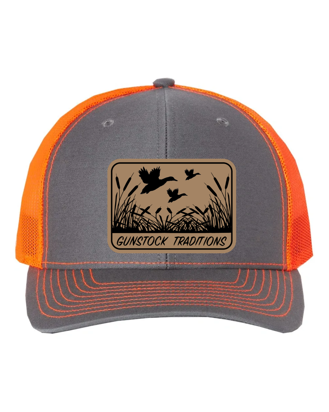 Ducks In Flight Leather Patch Richardson 112 Trucker Hat
