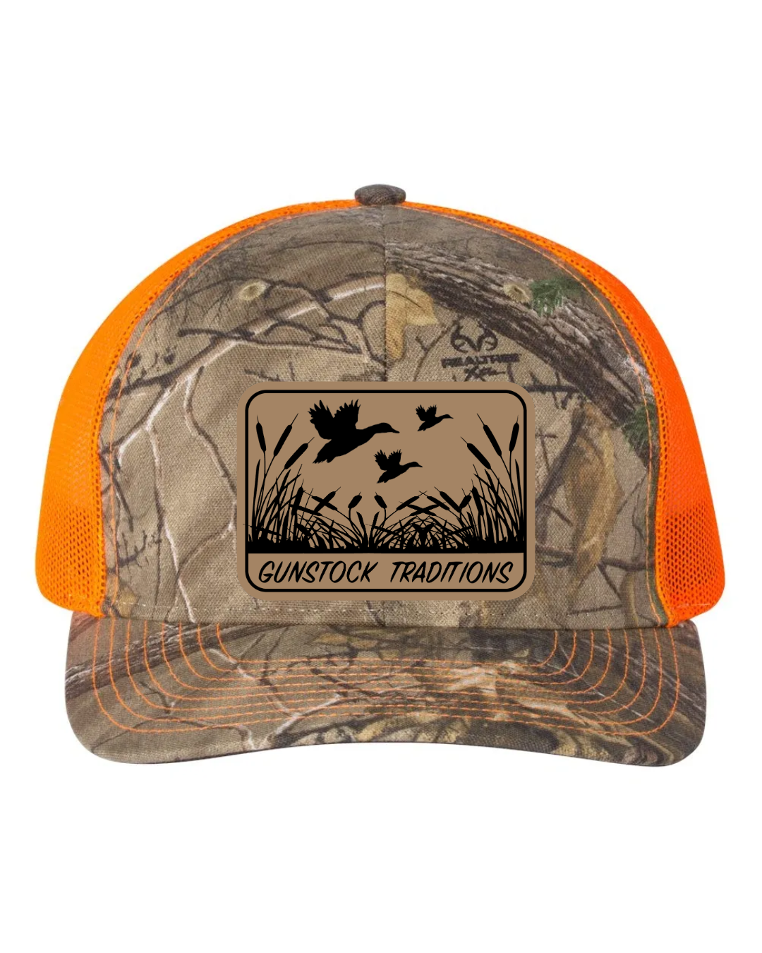 Ducks In Flight Leather Patch Richardson 112 Trucker Hat