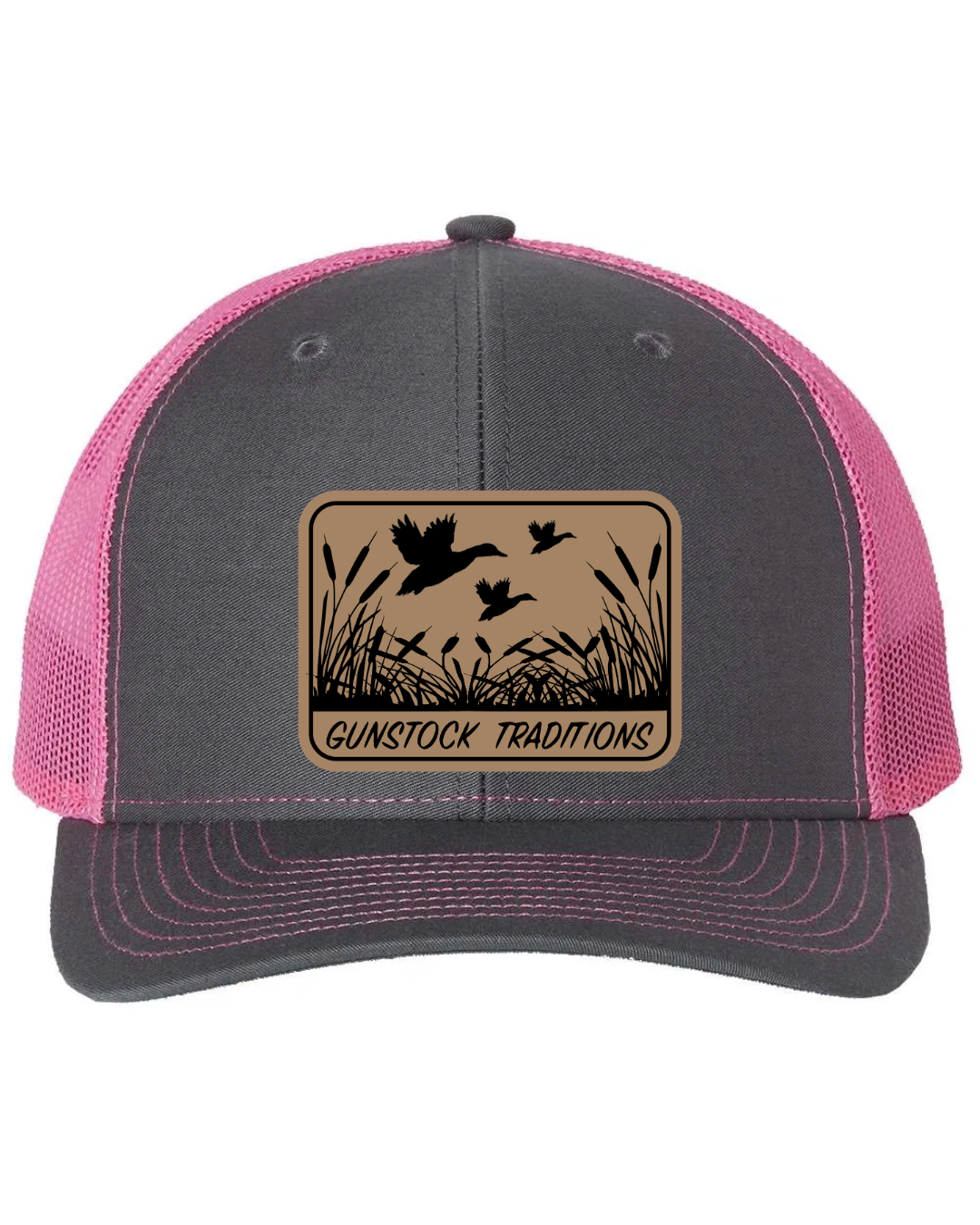 Ducks In Flight Leather Patch Richardson 112 Trucker Hat