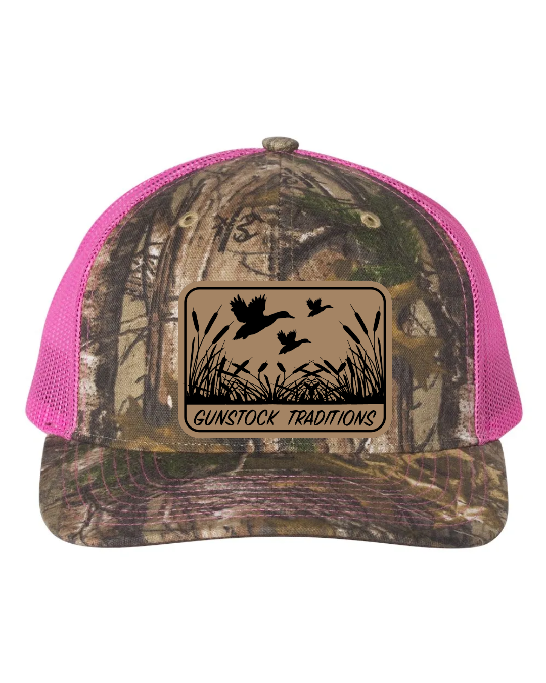Ducks In Flight Leather Patch Richardson 112 Trucker Hat