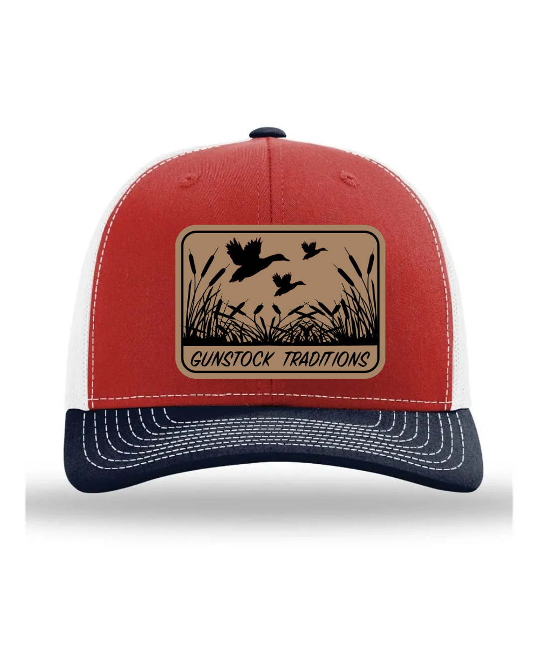 Ducks In Flight Leather Patch Richardson 112 Trucker Hat