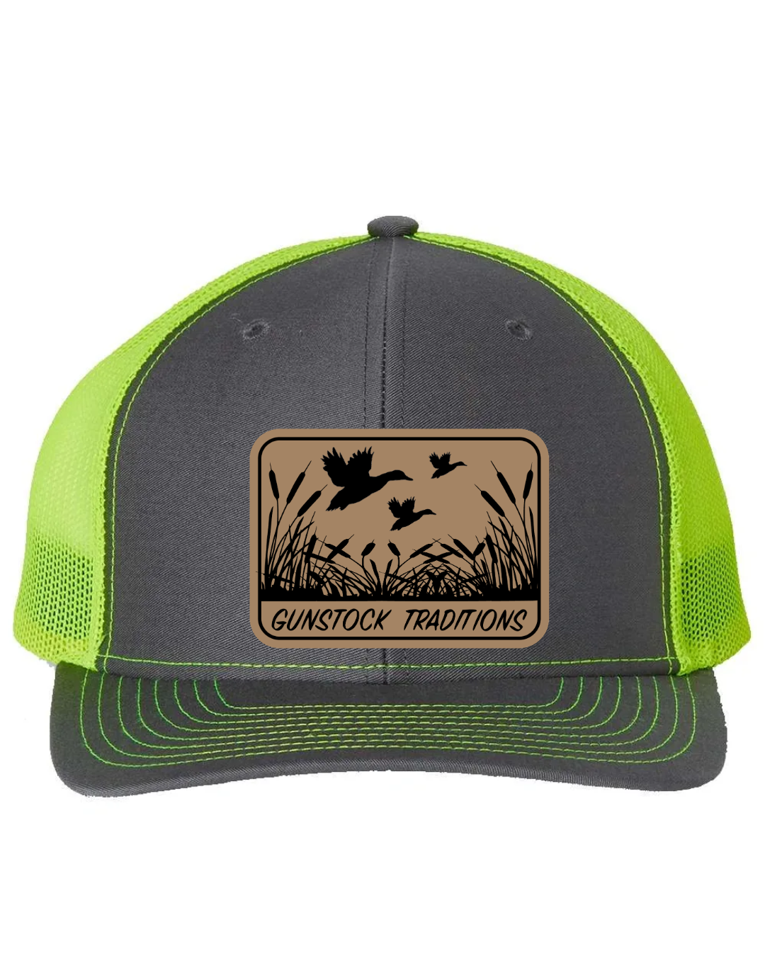 Ducks In Flight Leather Patch Richardson 112 Trucker Hat