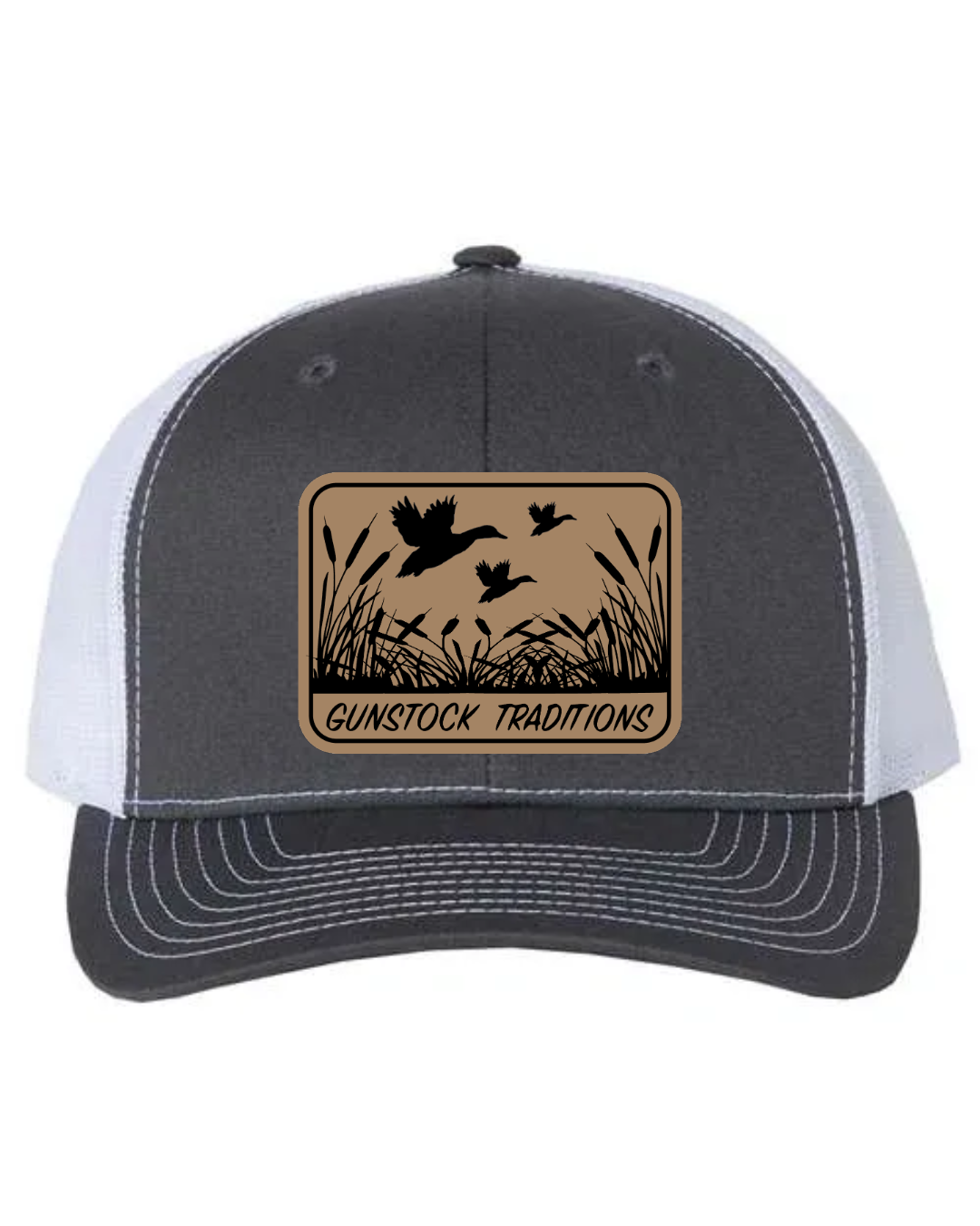 Ducks In Flight Leather Patch Richardson 112 Trucker Hat