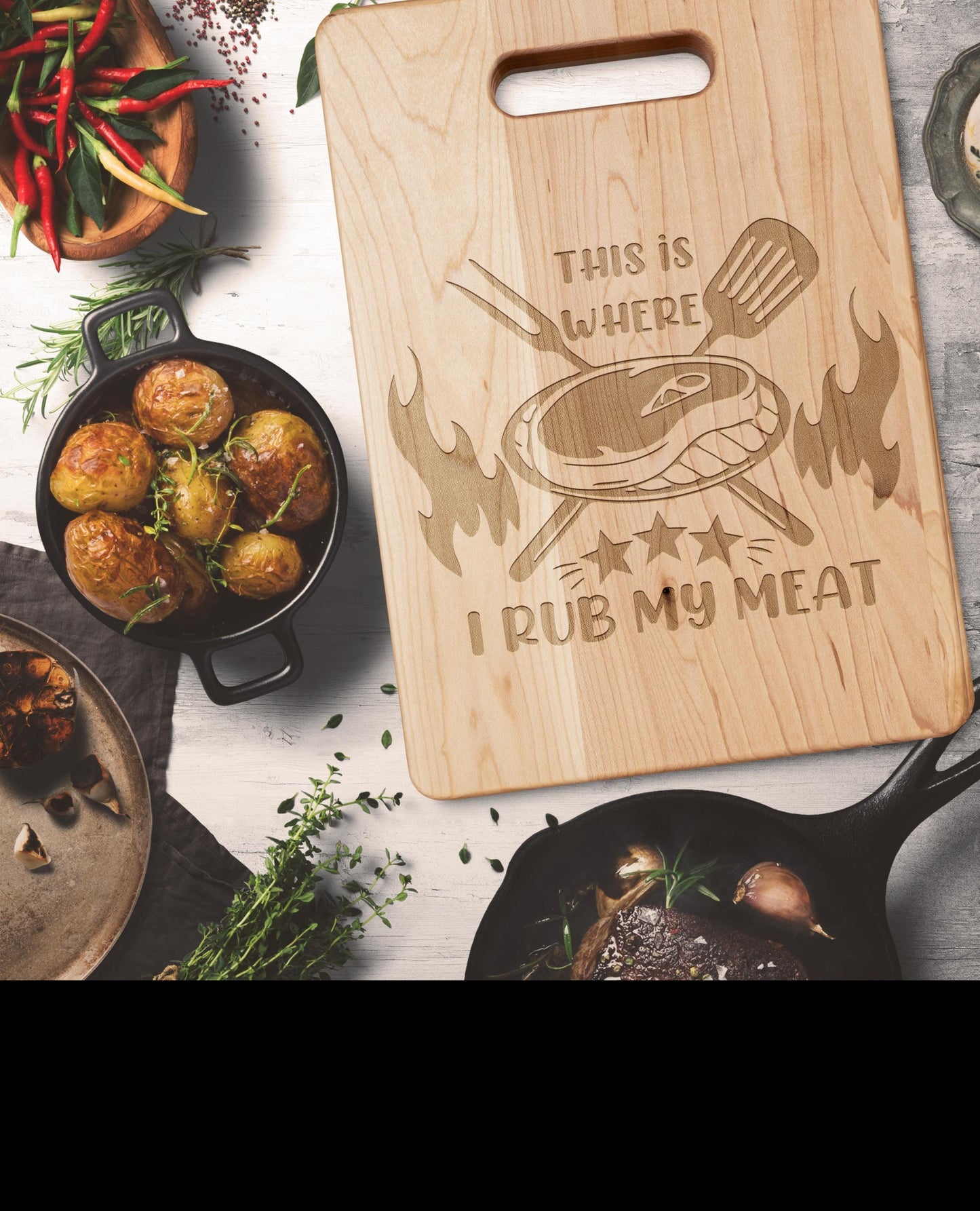 Personalized Maple Cutting Board - Handcrafted Solid Wood - Laser Engraved - Durable & Stunning - Custom Kitchen Decor Gift - Made in USA