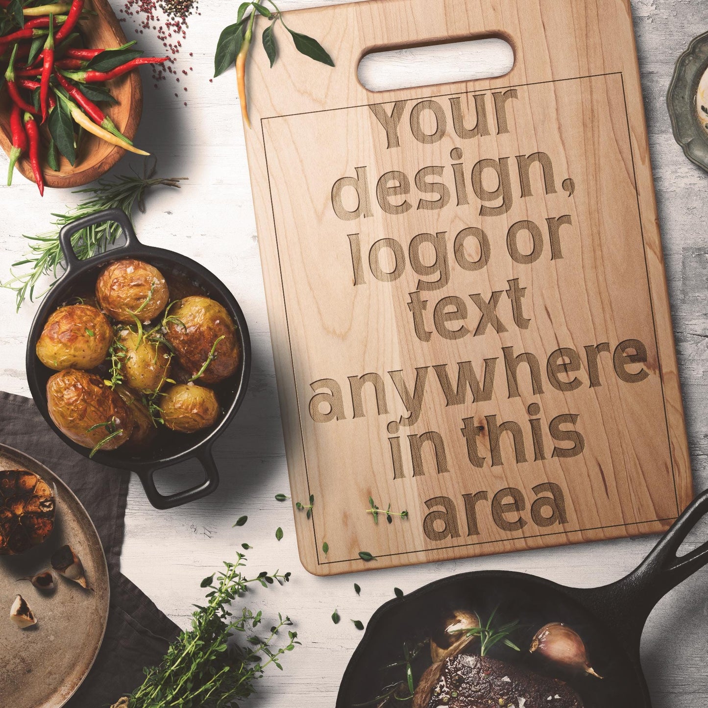 Personalized Maple Cutting Board - Handcrafted Solid Wood - Laser Engraved - Durable & Stunning - Custom Kitchen Decor Gift - Made in USA