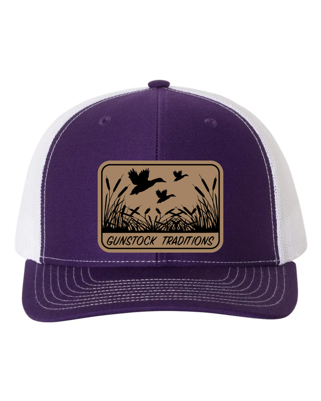 Ducks In Flight Leather Patch Richardson 112 Trucker Hat
