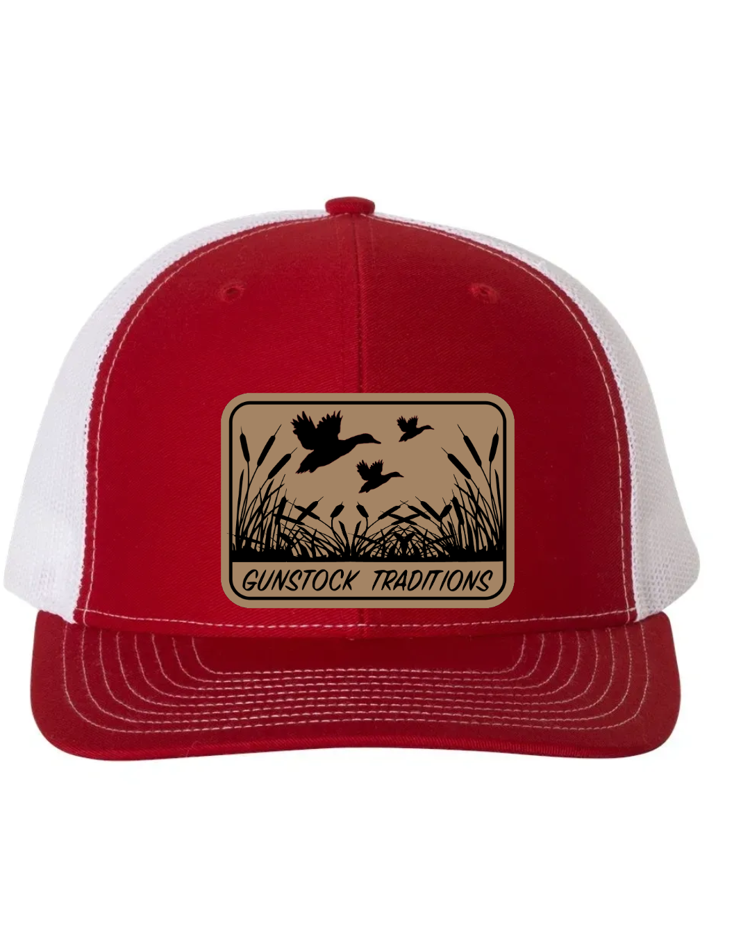 Ducks In Flight Leather Patch Richardson 112 Trucker Hat