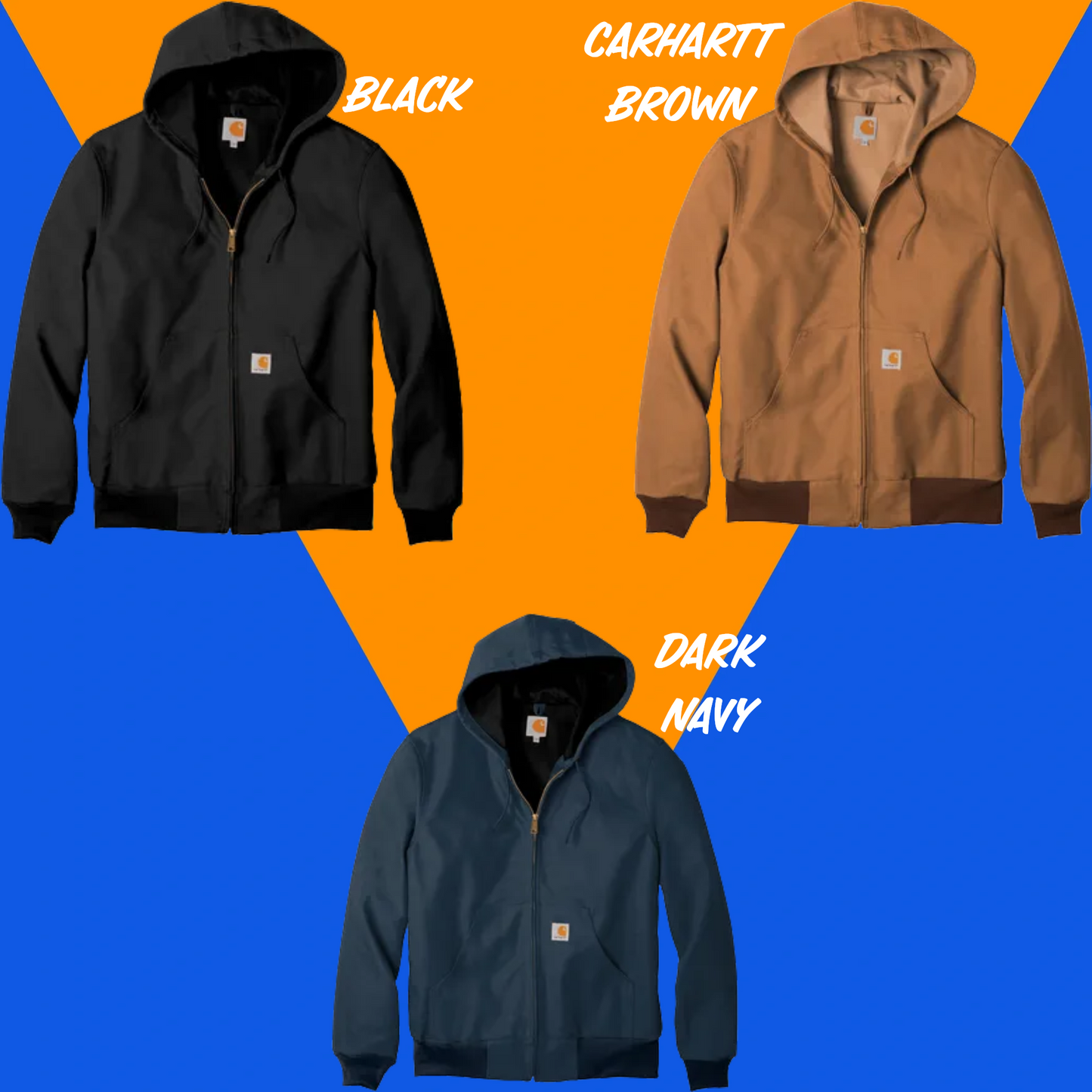 Custom Embroidered Carhartt Thermal-Lined Duck Active Jacket- Personalized Logo Jacket