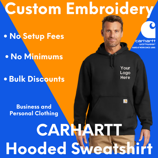 Custom Embroidered Carhartt Hoodie - Personalized Logo Sweatshirt