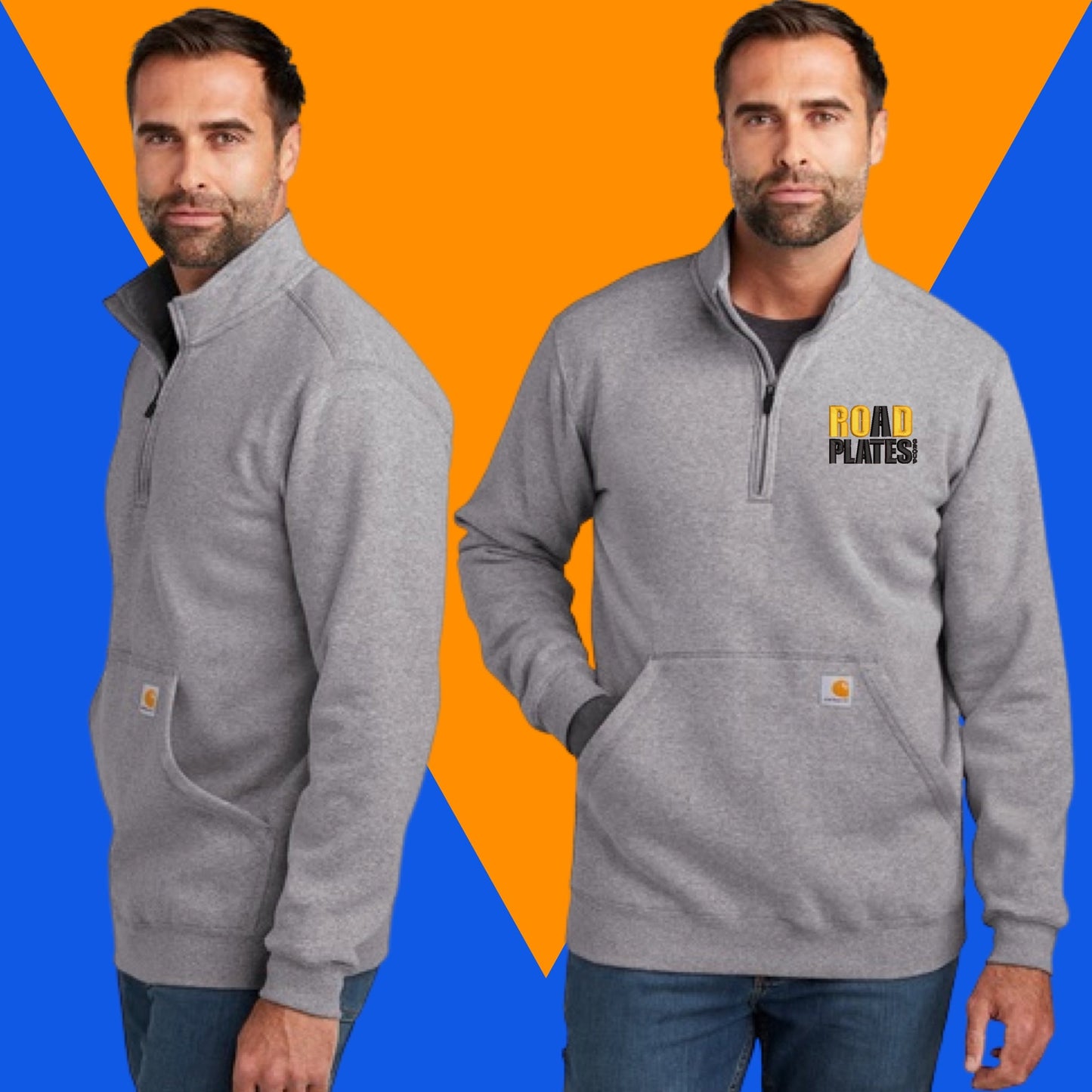 Custom Embroidered Carhartt Midweight 1/4-Zip Mock Neck Sweatshirt - Personalized Logo Sweatshirt