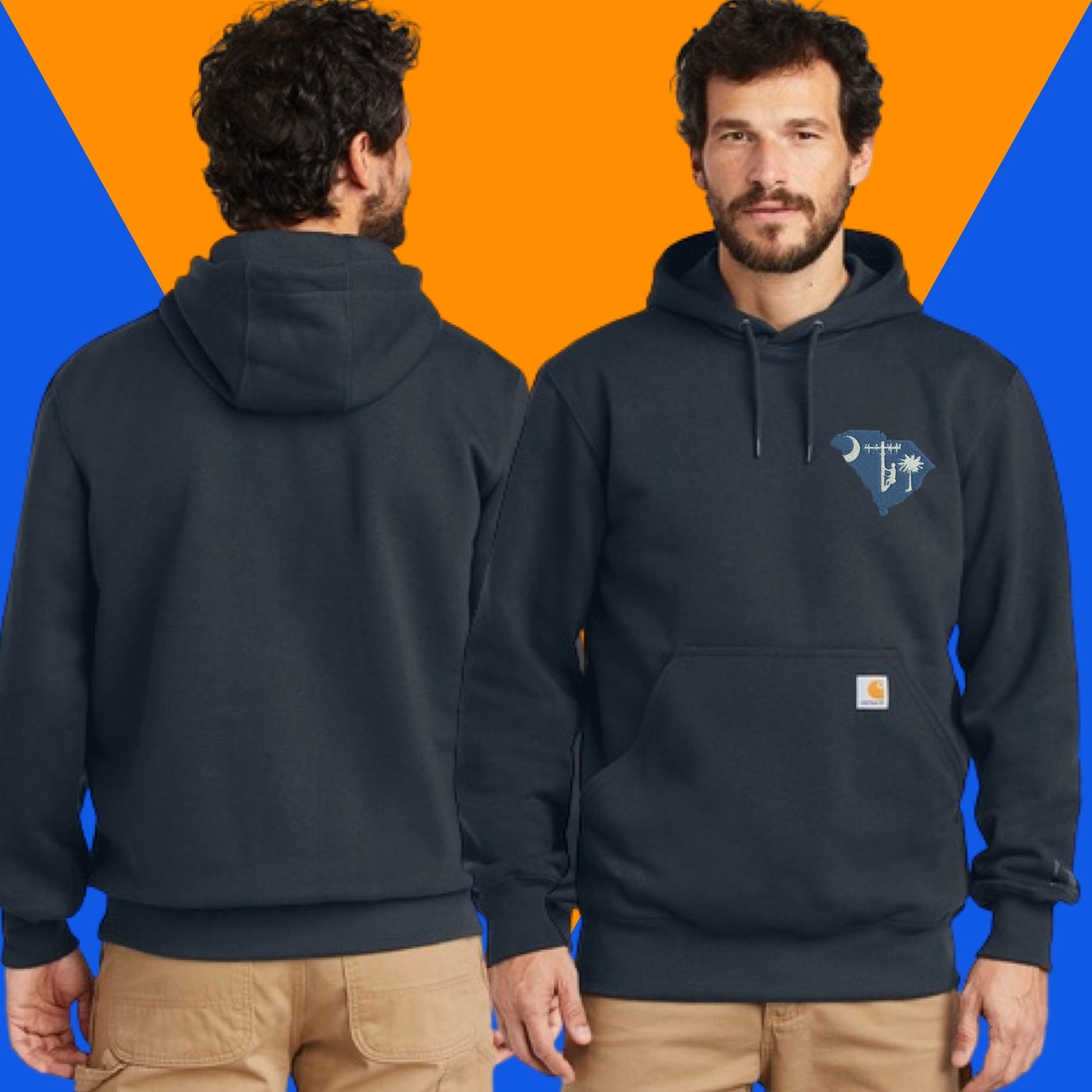 Custom Embroidered Carhartt® Rain Defender® Paxton Heavyweight Hoodie - Water-Repellent - Personalized Logo Hoodie