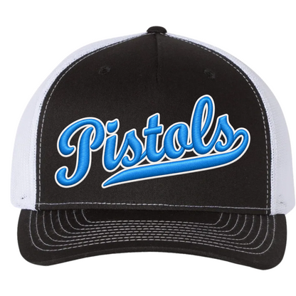 Carolina Pistols #D Puff Embroidered Fast Pitch Softball Hats