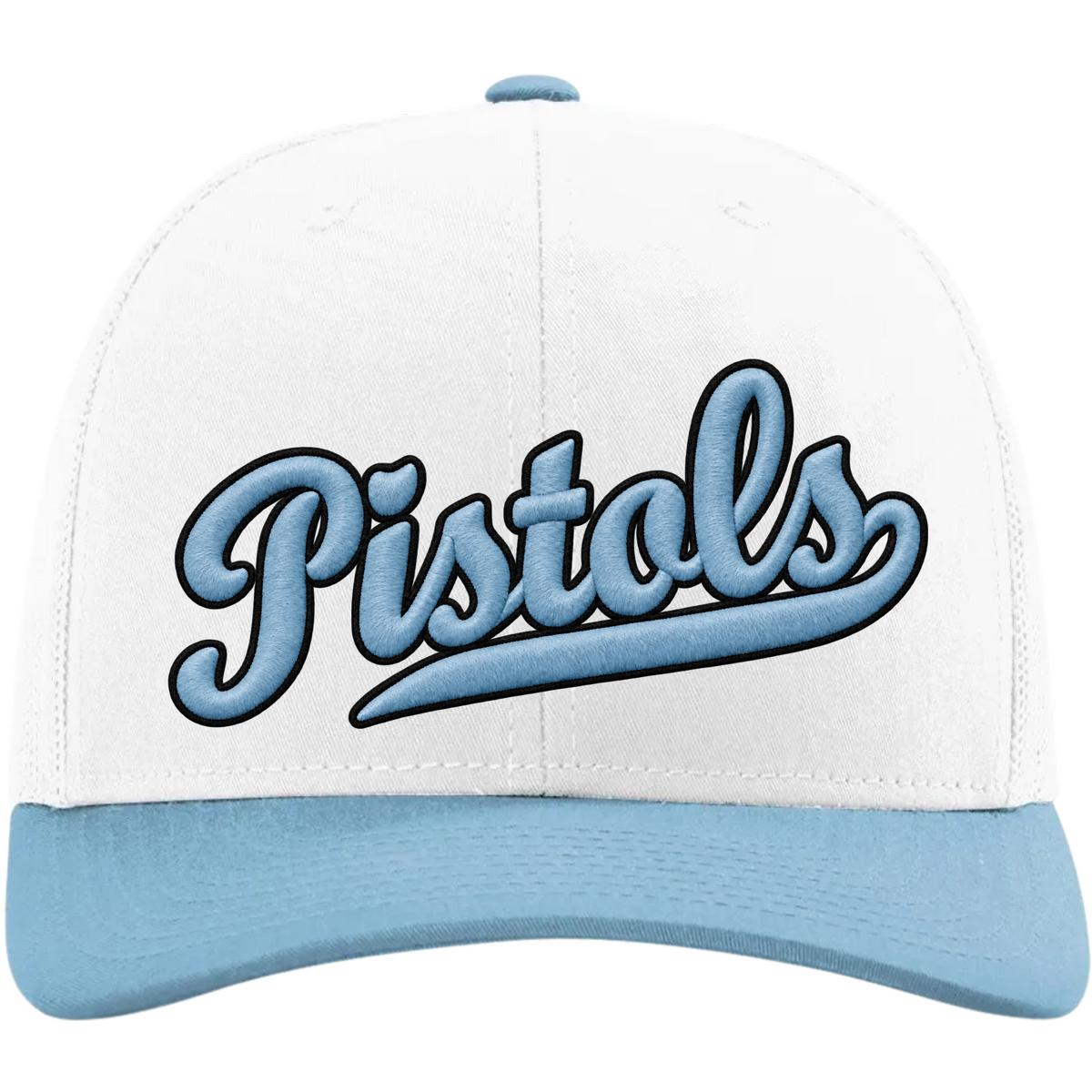 Carolina Pistols #D Puff Embroidered Fast Pitch Softball Hats