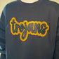 Double Glitter Applique School Team Name Crewneck Sweatshirt